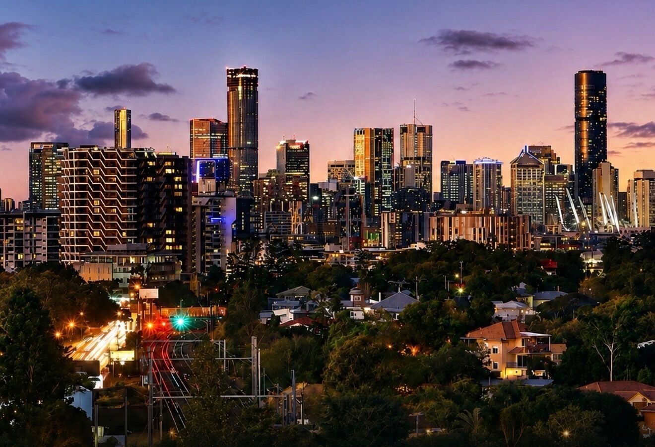 Brisbane CBD skyline view from Celadon